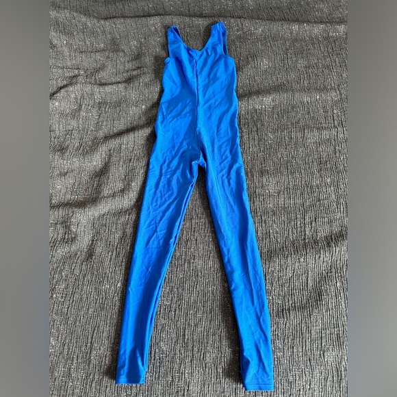 Blue Lycra Spandex Unitard Dance - Picture 1 of 3